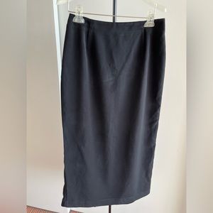 T. GARMENT designer long 36" black color skirt sexy w back slit